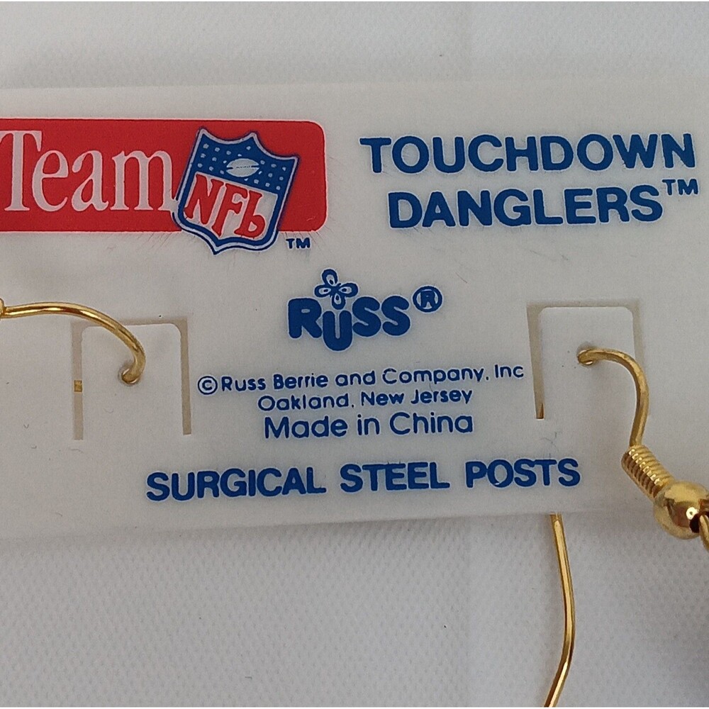 Team NFL Touchdown Danglers Earrings Mini Denver Broncos Helmets & Tac Pin Lot - Picture 5 of 11